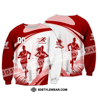 Unisex Shirt - Custom Half Marathon Run 3D Shirt - Long Sleeve / S - T-shirt