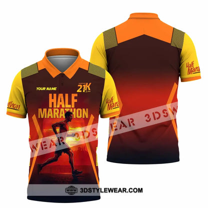 Unisex Shirt - Custom Half Marathon Run 3D Shirt - Polo Shirt / S - T-shirt