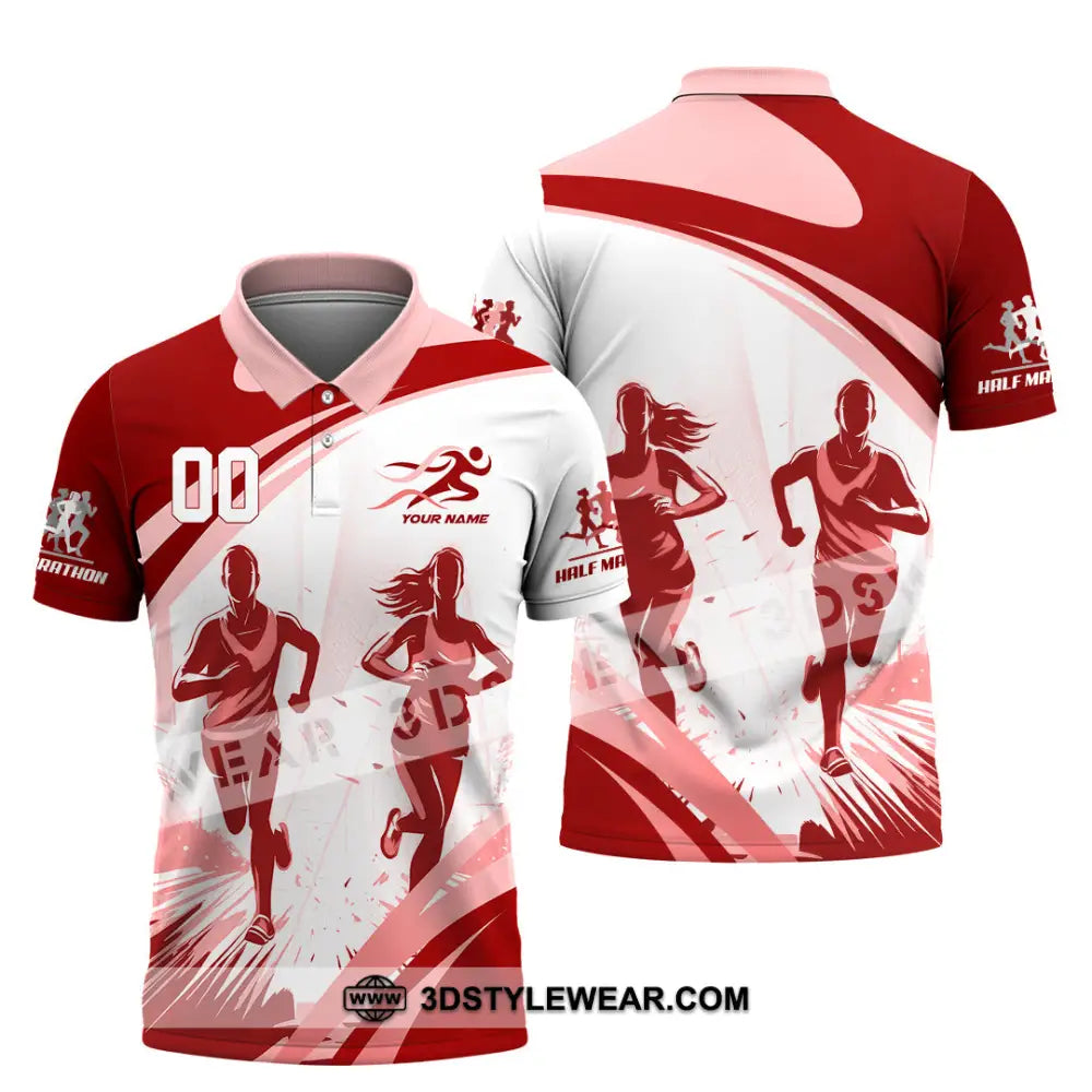 Unisex Shirt - Custom Half Marathon Run 3D Shirt - Polo Shirt / S - T-shirt