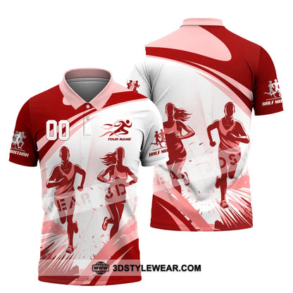 Unisex Shirt - Custom Half Marathon Run 3D Shirt - Polo Shirt / S - T-shirt