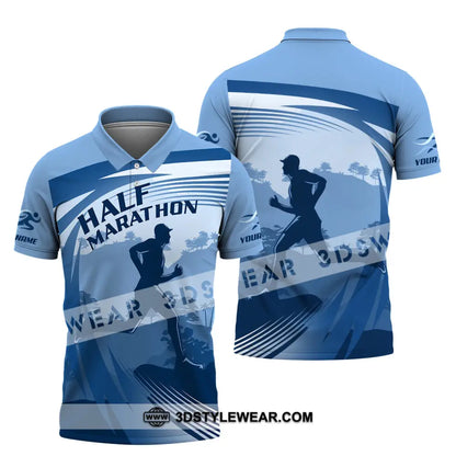 Unisex Shirt - Custom Half Marathon Run 3D Shirt - Polo Shirt / S - T-shirt