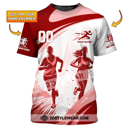 Unisex Shirt - Custom Half Marathon Run 3D Shirt - T-shirt