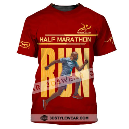 Unisex Shirt - Custom Half Marathon Run 3D Shirt - T-Shirt / S - T-shirt