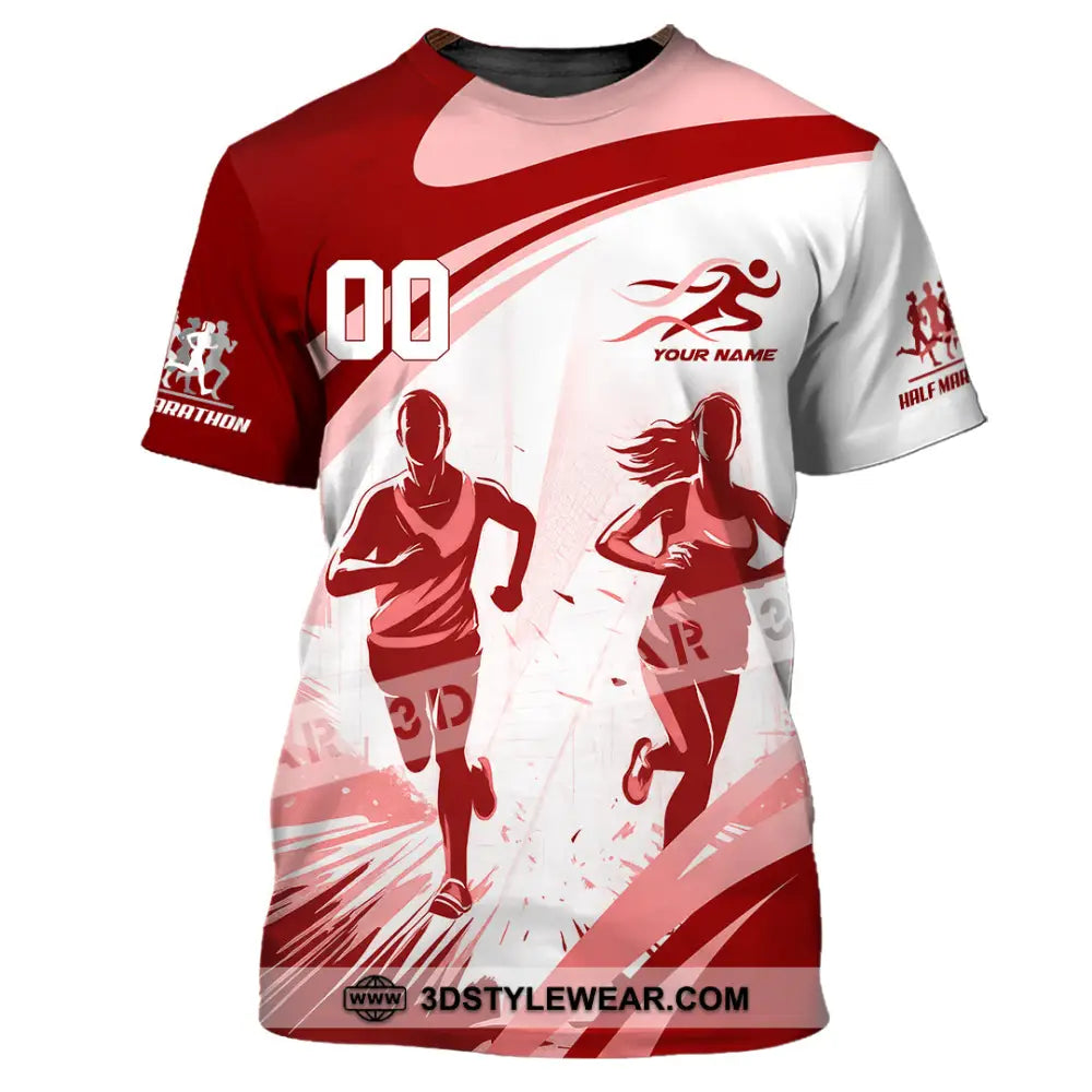 Unisex Shirt - Custom Half Marathon Run 3D Shirt - T-Shirt / S - T-shirt