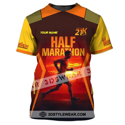 Unisex Shirt - Custom Half Marathon Run 3D Shirt - T-Shirt / S - T-shirt