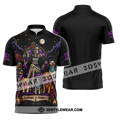 Unisex Shirt - Custom Halloween Shirt - Zipper Polo Shirt / S - T-shirt