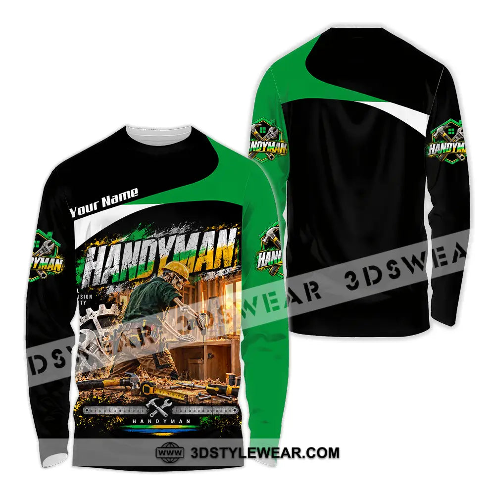Unisex Shirt - Custom Handyman Shirt - Long Sleeve Shirt / S - T-shirt