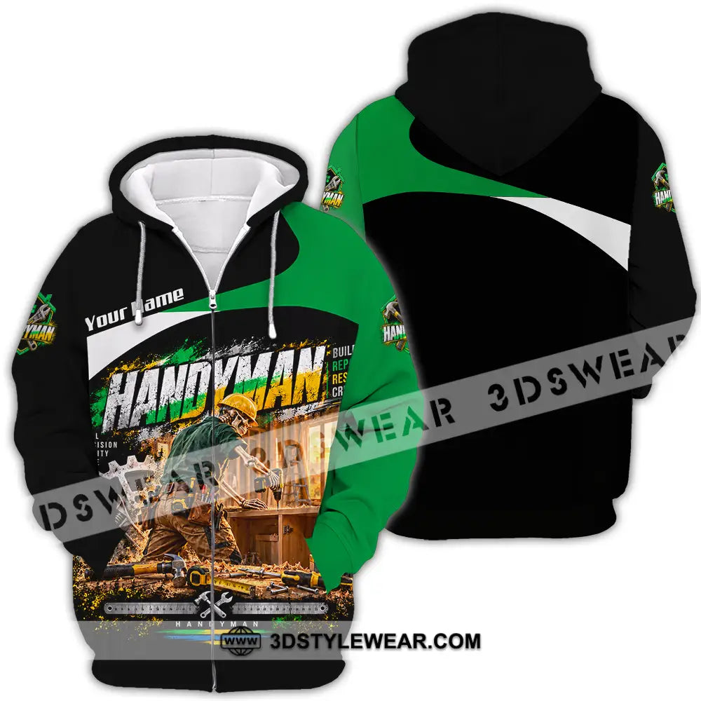 Unisex Shirt - Custom Handyman Shirt - Zipper Hoodie / S - T-shirt
