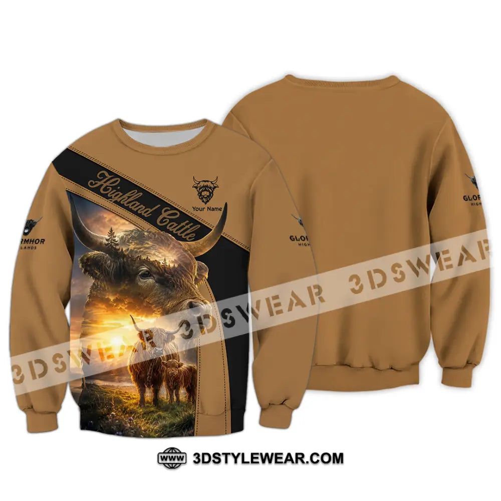 Unisex Shirt - Custom Highland Cattle Shirt - Long Sleeve / S - T-shirt