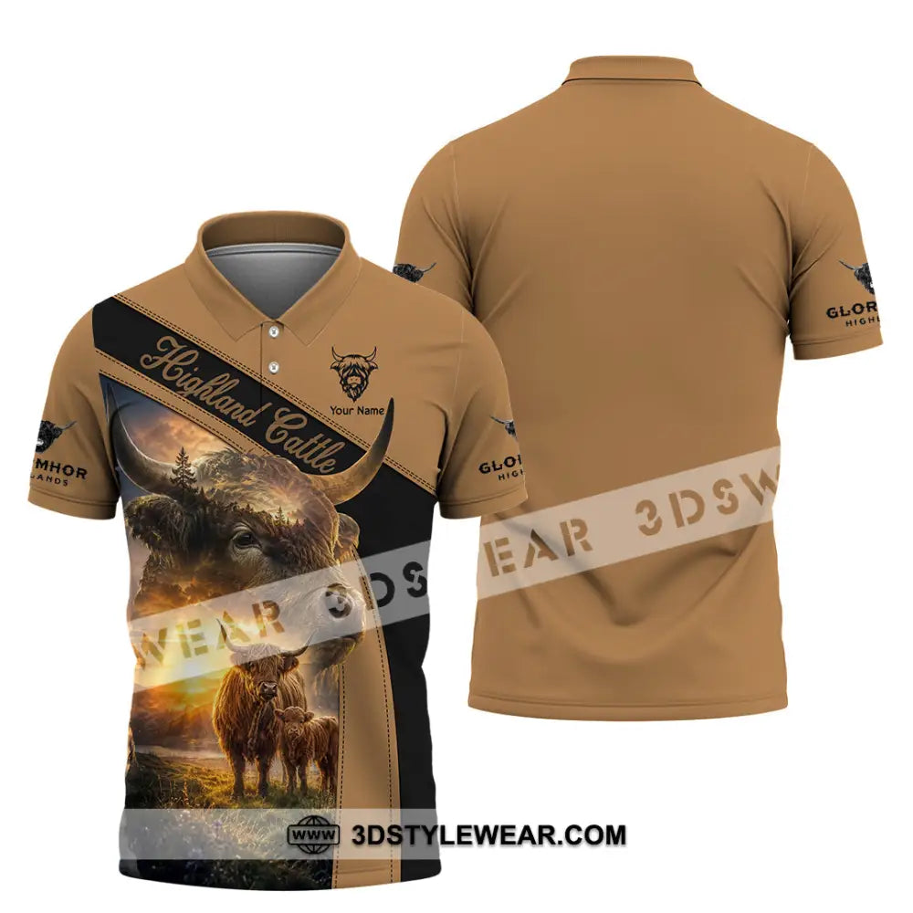 Unisex Shirt - Custom Highland Cattle Shirt - Polo Shirt / S - T-shirt