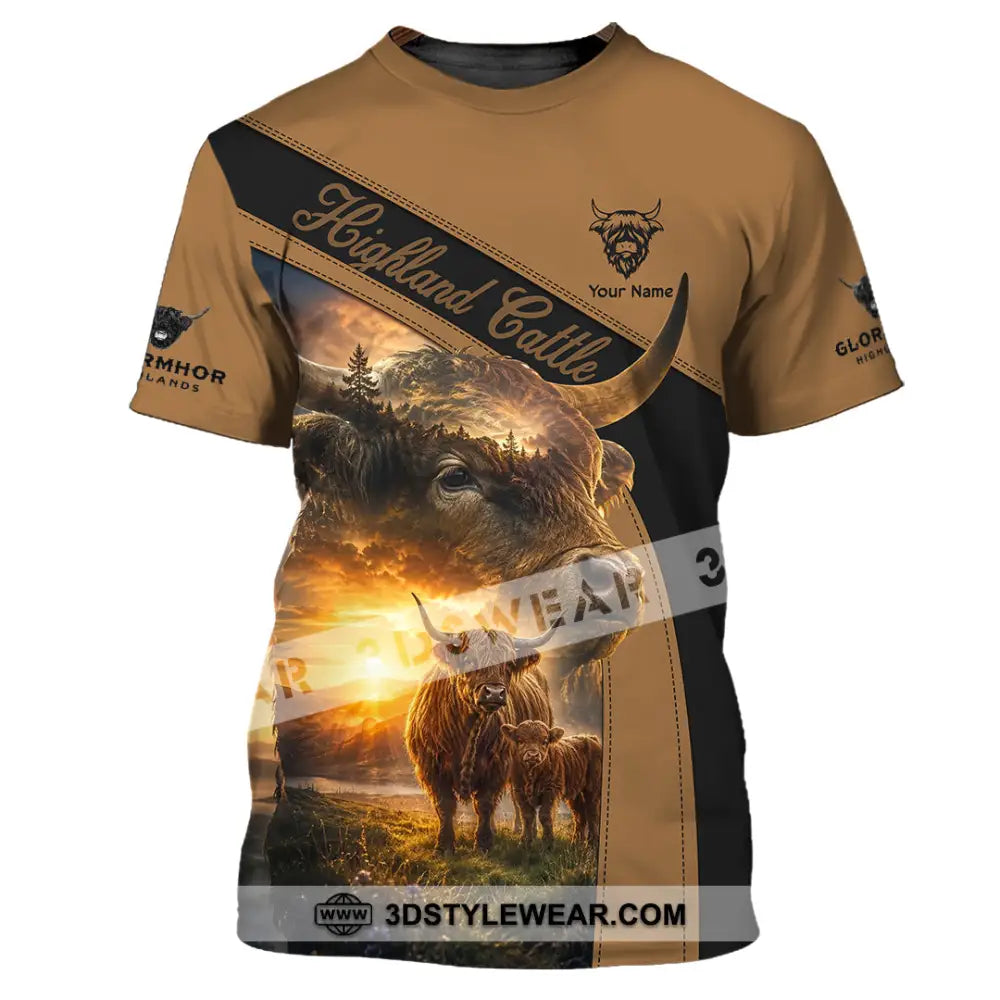 Unisex Shirt - Custom Highland Cattle Shirt - T-Shirt / S - T-shirt