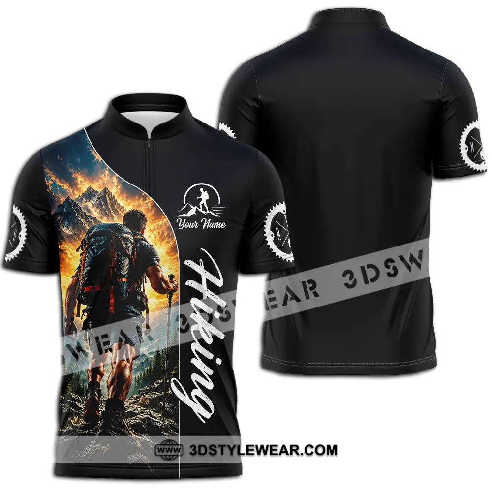 Unisex Shirt - Custom Hiking Shirt - Zipper Polo Shirt / S - T-shirt
