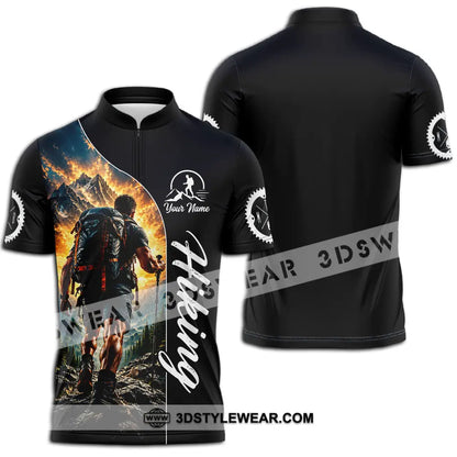 Unisex Shirt - Custom Hiking Shirt - Zipper Polo Shirt / S - T-shirt