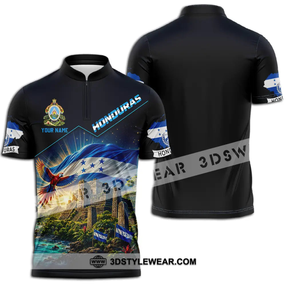 Unisex Shirt - Custom Honduras Shirt - Zipper Polo Shirt / S - T-shirt