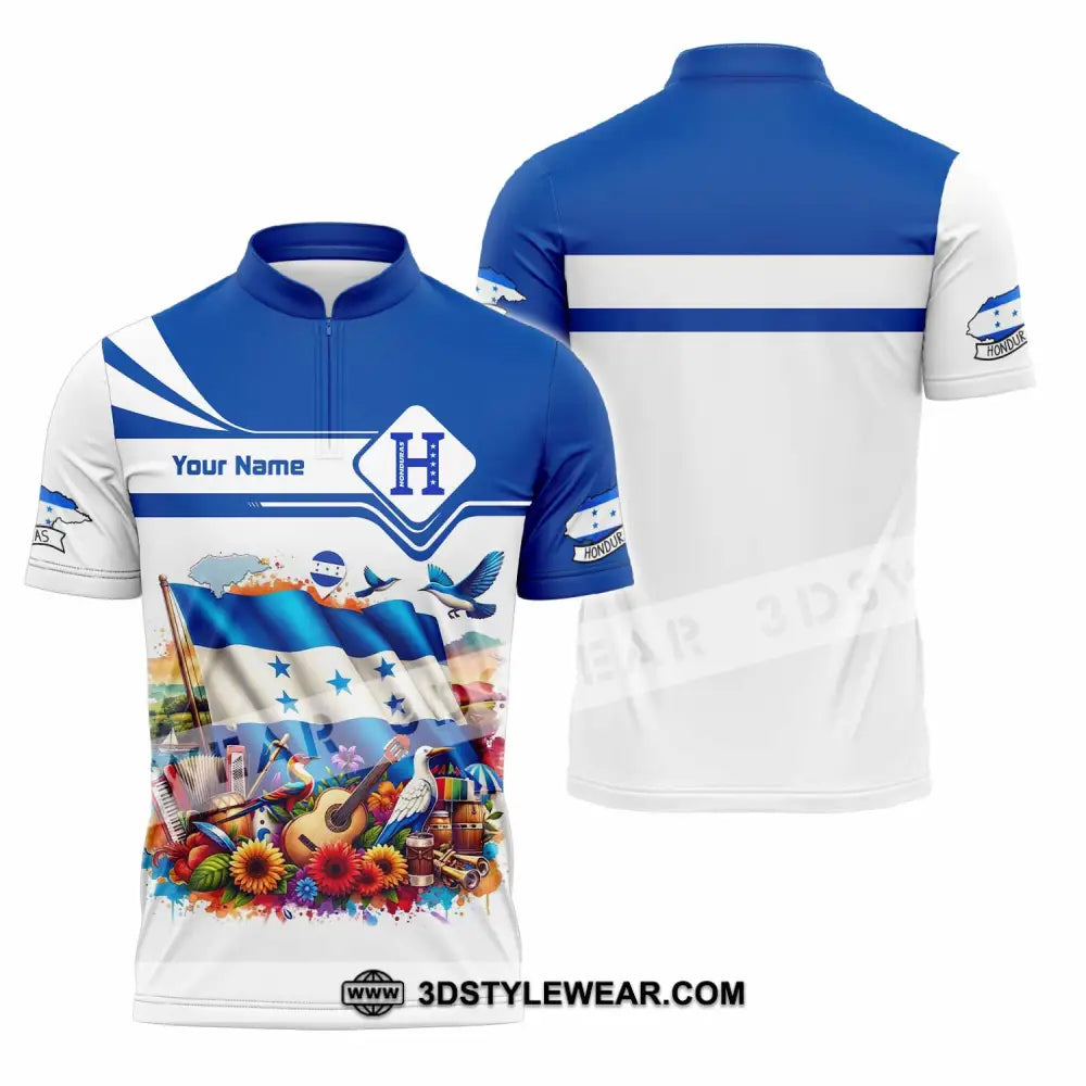 Unisex Shirt - Custom Honduras Shirt - Zipper Polo Shirt / S - T-shirt