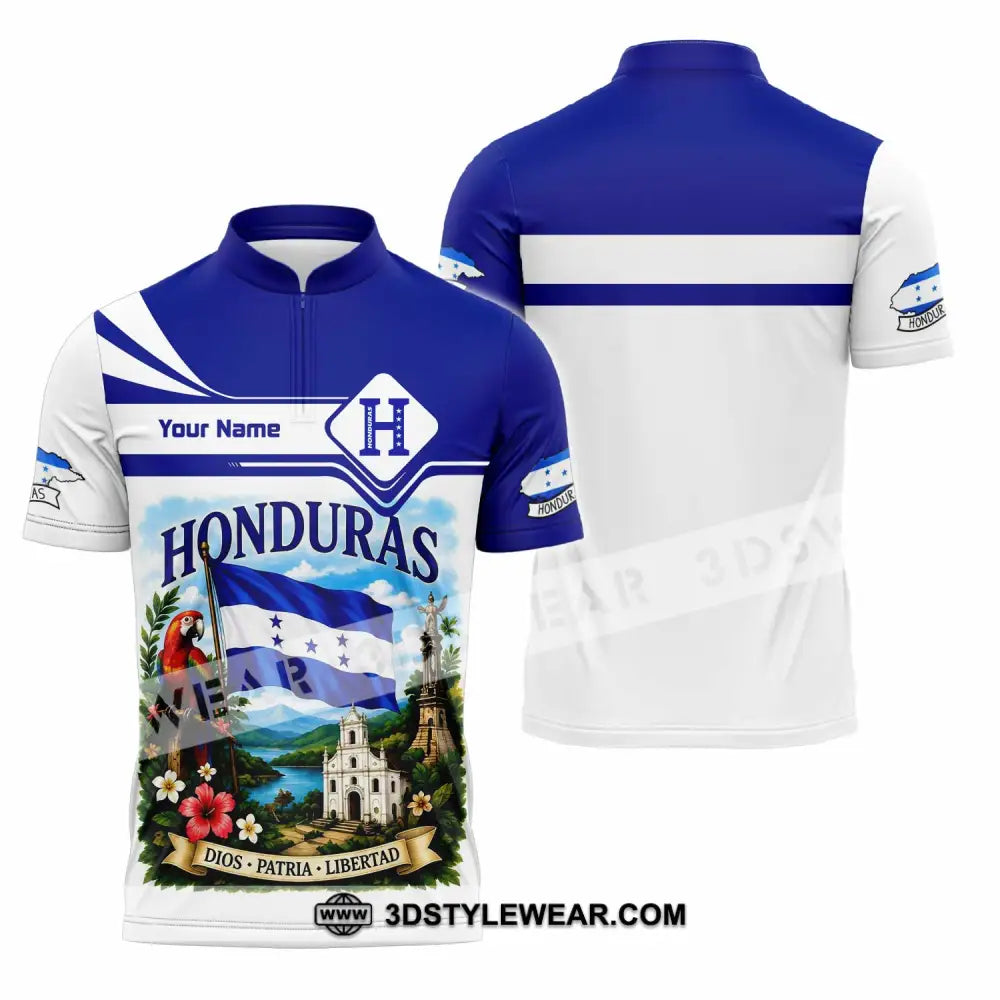 Unisex Shirt - Custom Honduras Shirt - Zipper Polo Shirt / S - T-shirt