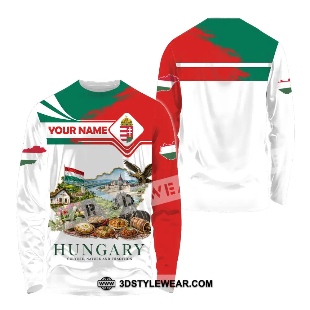 Unisex Shirt - Custom Hungary Shirt - Long Sleeve Shirt / S - T-shirt