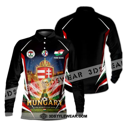 Unisex Shirt - Custom Hungary World Cup 2026 Shirt - Long Sleeve Polo / S - T-shirt