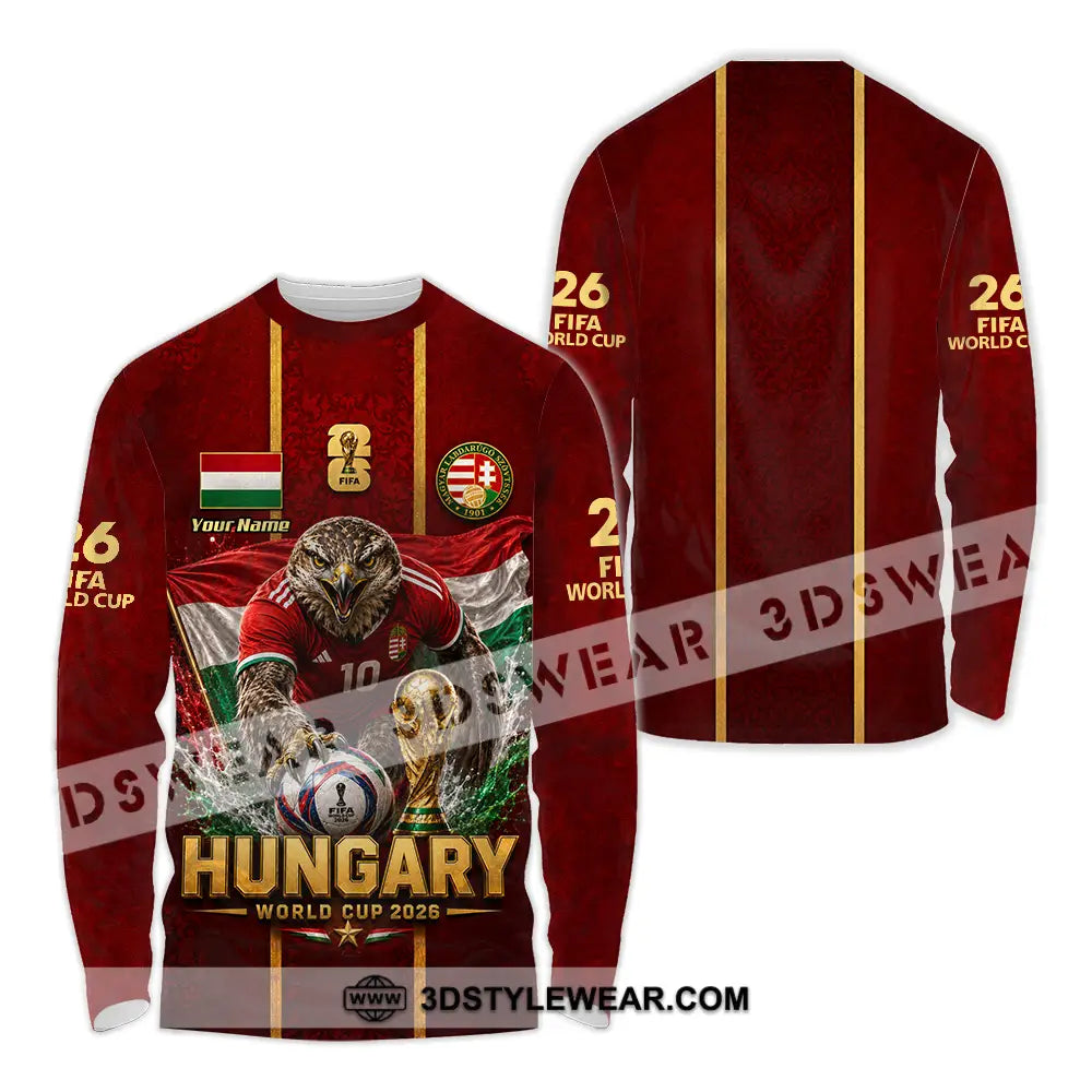 Unisex Shirt - Custom Hungary World Cup 2026 Shirt - Long Sleeve Shirt / S - T-shirt