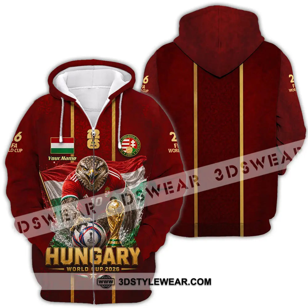 Unisex Shirt - Custom Hungary World Cup 2026 Shirt - Zipper Hoodie / S - T-shirt