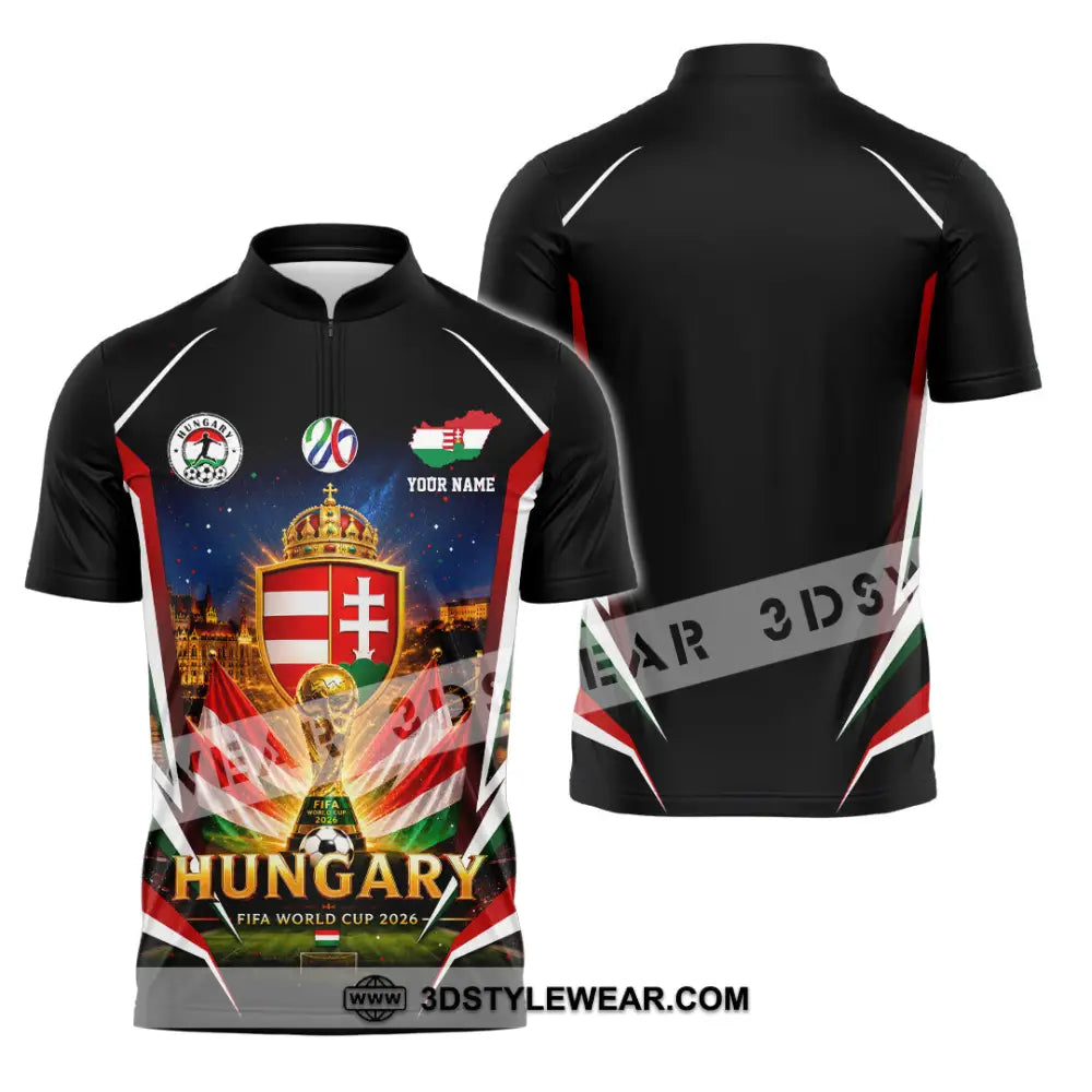 Unisex Shirt - Custom Hungary World Cup 2026 Shirt - Zipper Polo Shirt / S - T-shirt