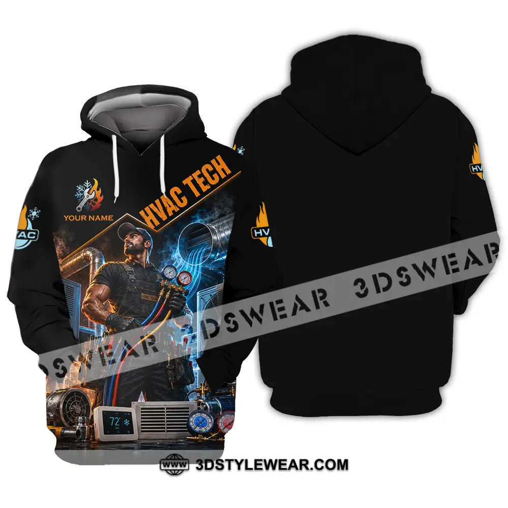 Unisex Shirt - Custom Hvac Tech Shirt - Hoodie / S - T-shirt