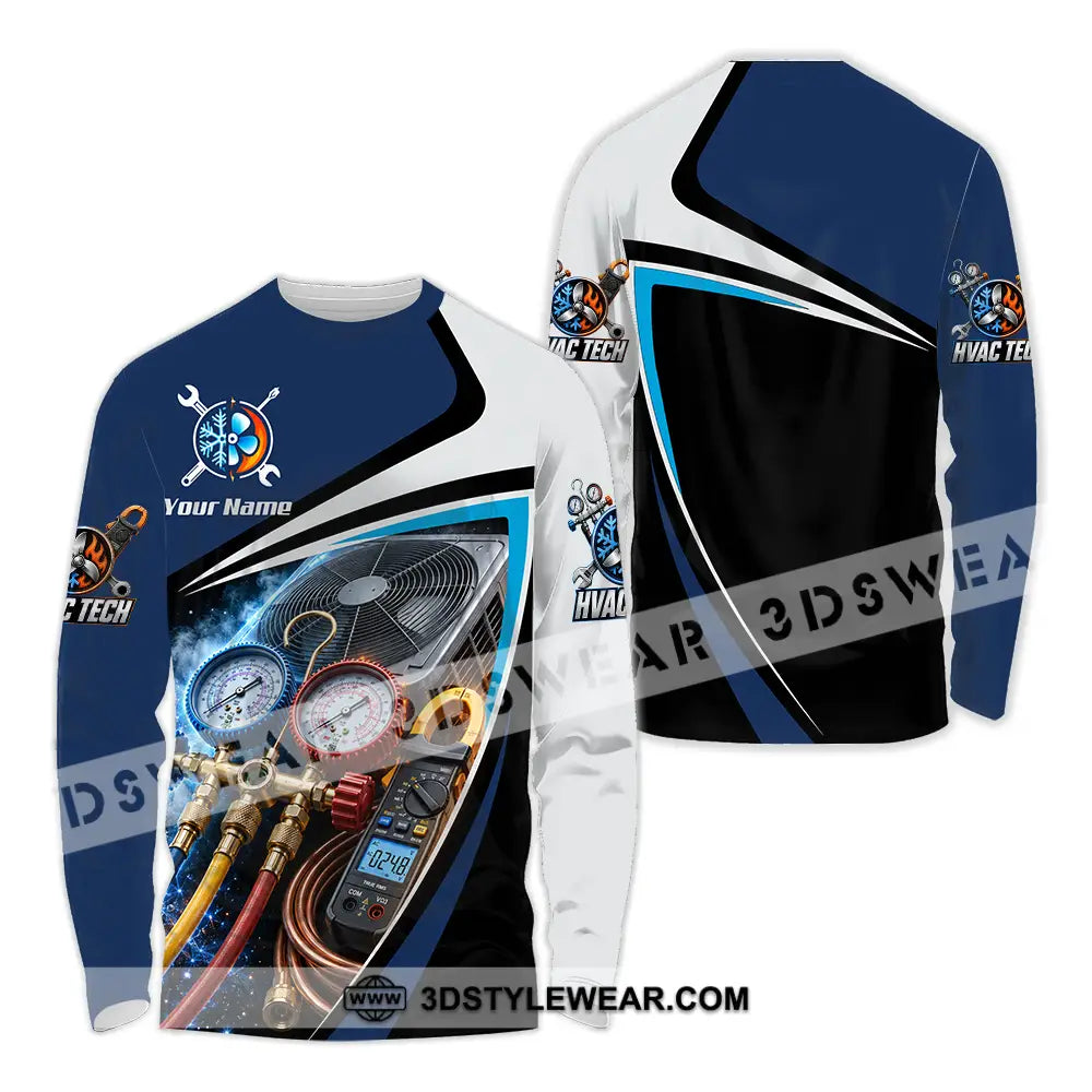 Unisex Shirt - Custom HVAC Tech Shirt - Long Sleeve Shirt / S - T-shirt