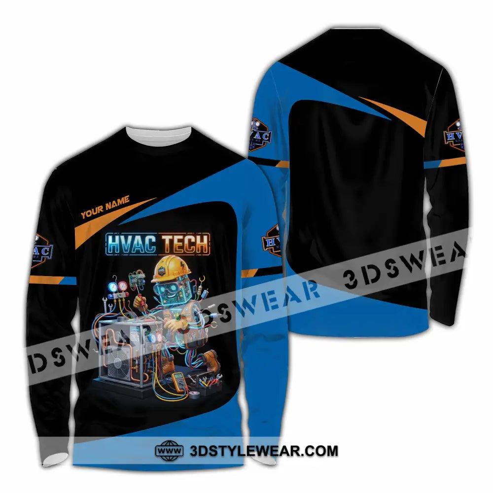Unisex Shirt - Custom HVAC Tech Shirt - Long Sleeve Shirt / S - T-shirt
