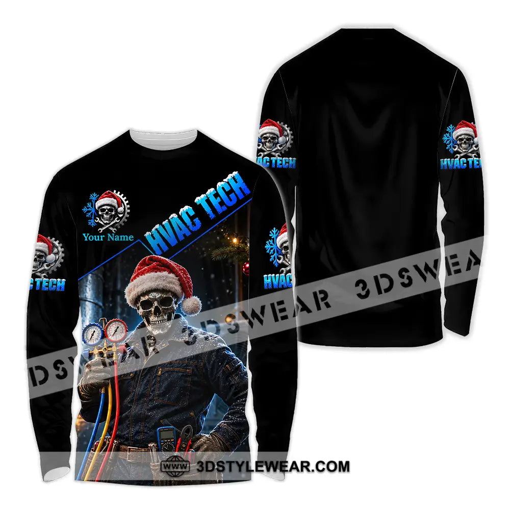Unisex Shirt - Custom HVAC Tech Shirt - Long Sleeve Shirt / S - T-shirt