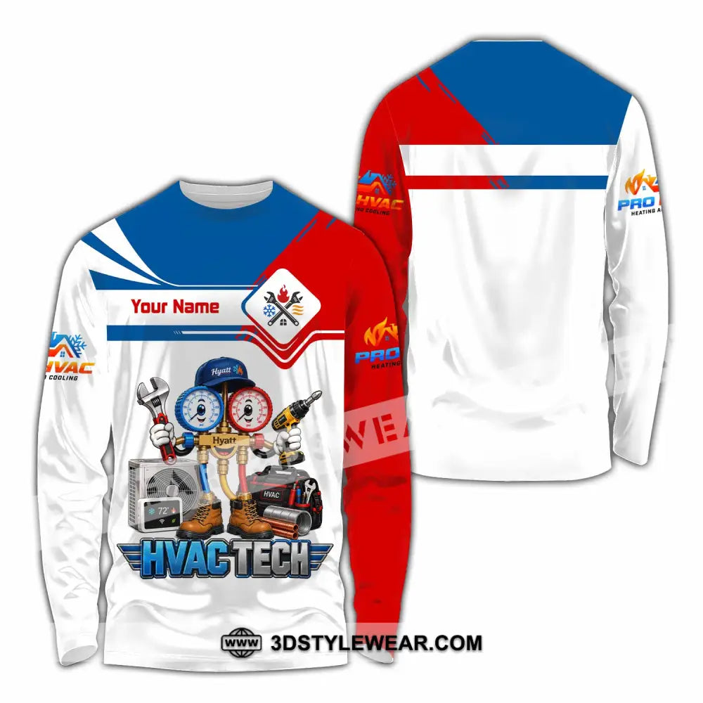 Unisex Shirt - Custom HVAC Tech Shirt - Long Sleeve Shirt / S - T-shirt