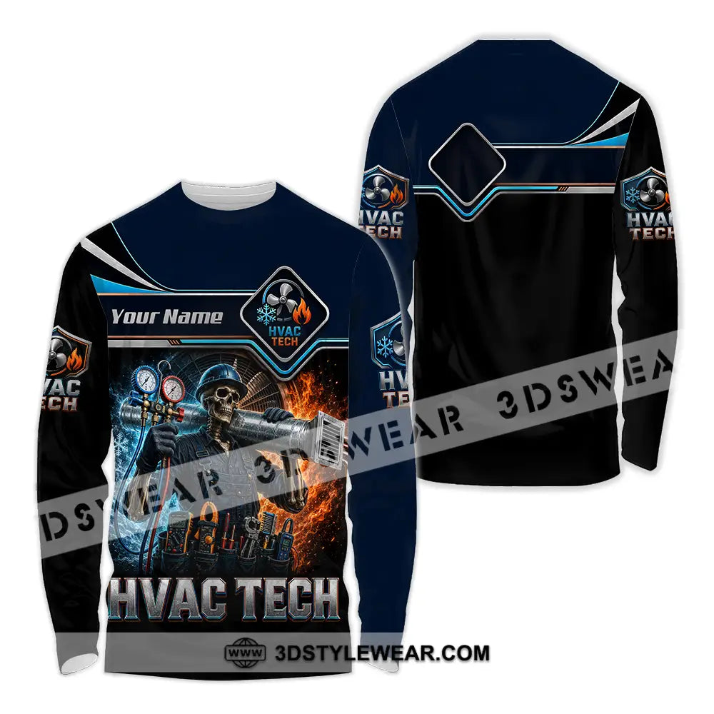 Unisex Shirt - Custom HVAC Tech Shirt - Long Sleeve Shirt / S - T-shirt