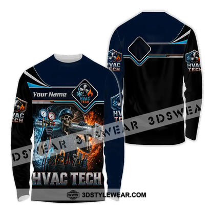 Unisex Shirt - Custom HVAC Tech Shirt - Long Sleeve Shirt / S - T-shirt