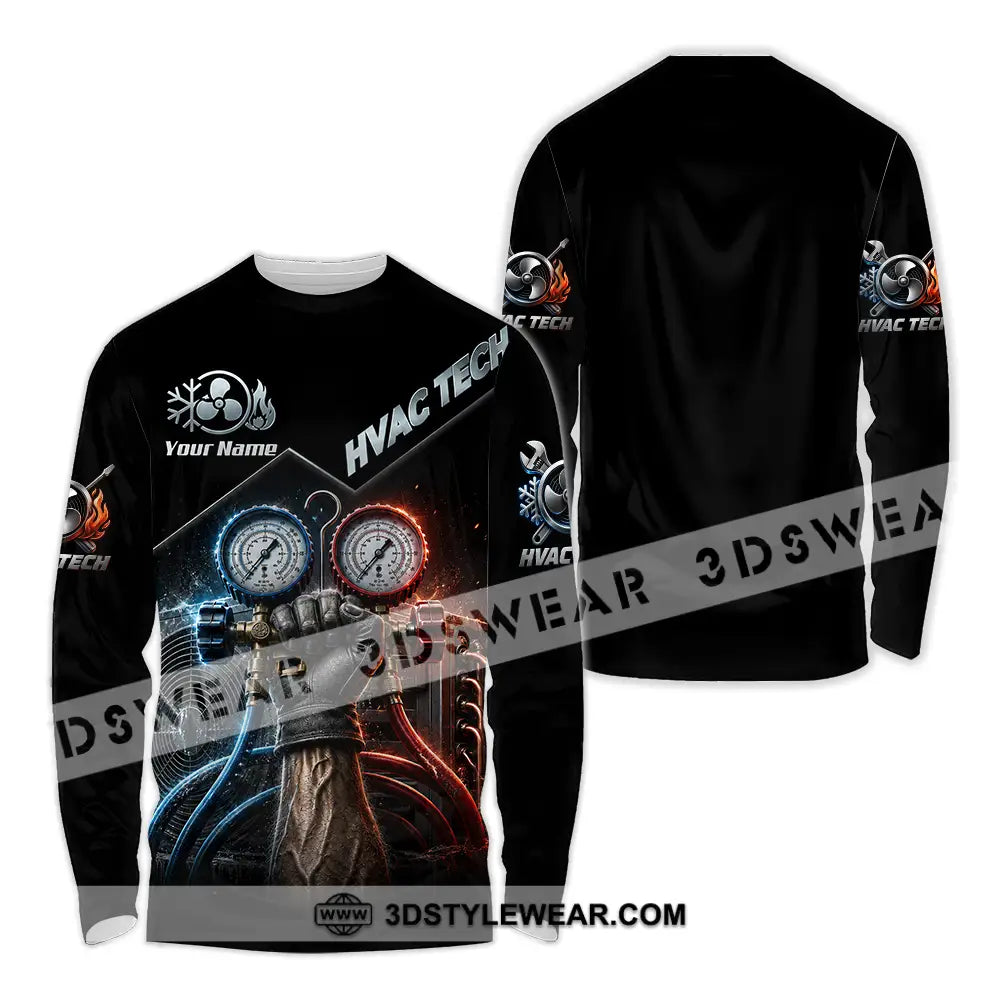Unisex Shirt - Custom HVAC Tech Shirt - Long Sleeve Shirt / S - T-shirt