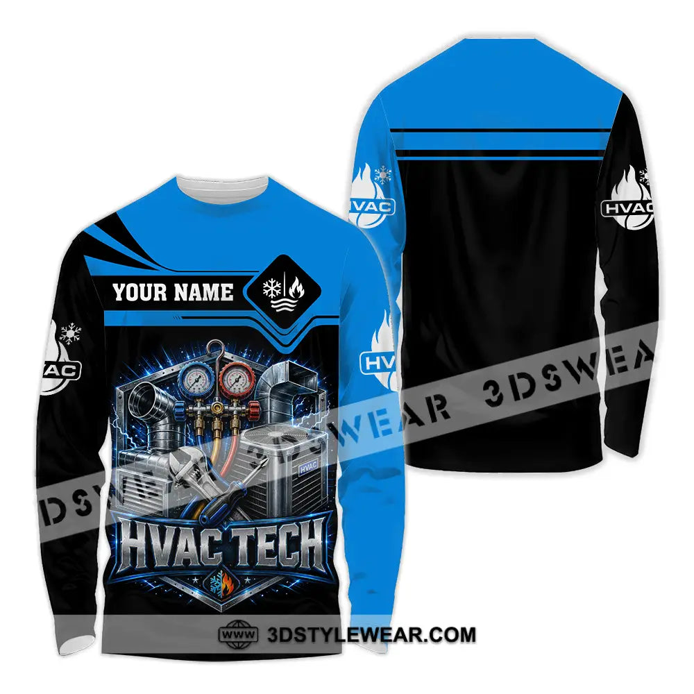 Unisex Shirt - Custom Hvac Tech Shirt - Long Sleeve Shirt / S - T-shirt
