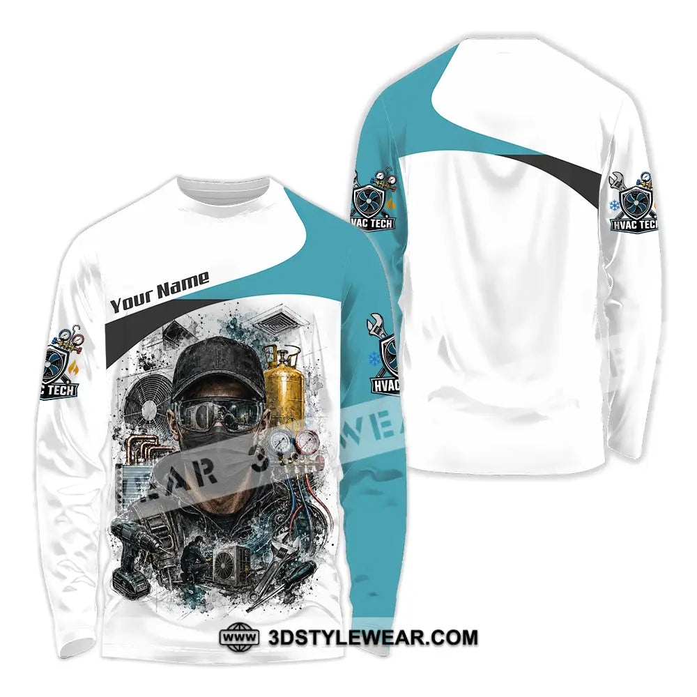 Unisex Shirt - Custom HVAC Tech Shirt - Long Sleeve Shirt / S - T-shirt
