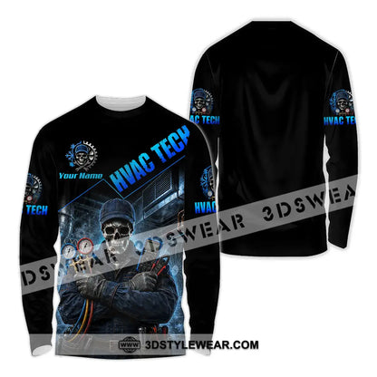 Unisex Shirt - Custom HVAC Tech Shirt - Long Sleeve Shirt / S - T-shirt