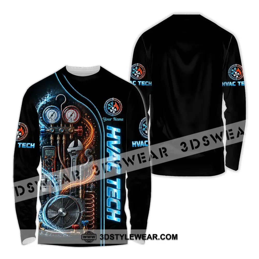Unisex Shirt - Custom HVAC Tech Shirt - Long Sleeve Shirt / S - T-shirt