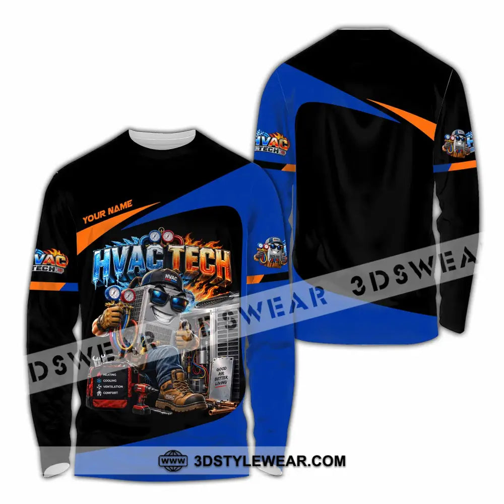 Unisex Shirt - Custom HVAC Tech Shirt - Long Sleeve Shirt / S - T-shirt
