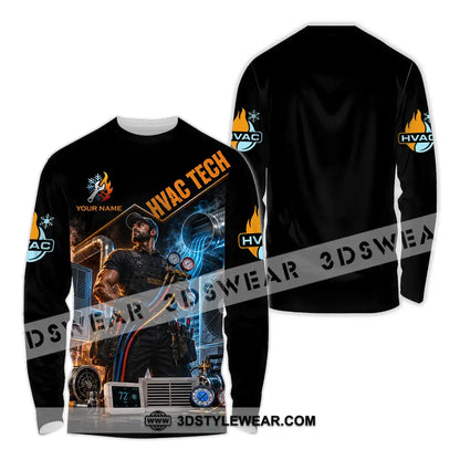 Unisex Shirt - Custom Hvac Tech Shirt - Long Sleeve Shirt / S - T-shirt
