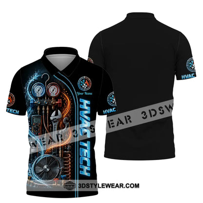 Unisex Shirt - Custom HVAC Tech Shirt - Polo Shirt / S - T-shirt