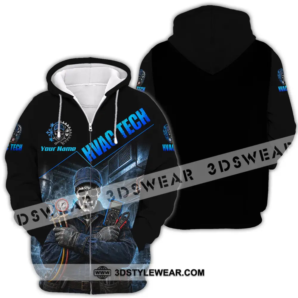 Unisex Shirt - Custom HVAC Tech Shirt - Zipper Hoodie / S - T-shirt
