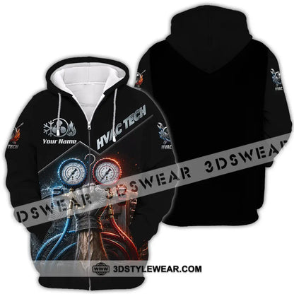 Unisex Shirt - Custom HVAC Tech Shirt - Zipper Hoodie / S - T-shirt