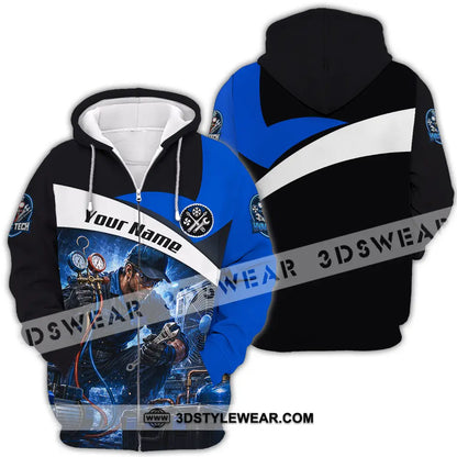 Unisex Shirt - Custom HVAC Tech Shirt - Zipper Hoodie / S - T-shirt