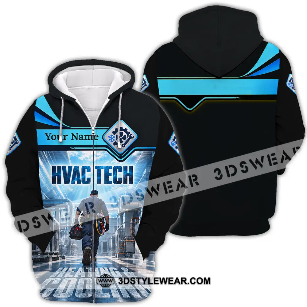 Unisex Shirt - Custom HVAC Tech Shirt - Zipper Hoodie / S - T-shirt