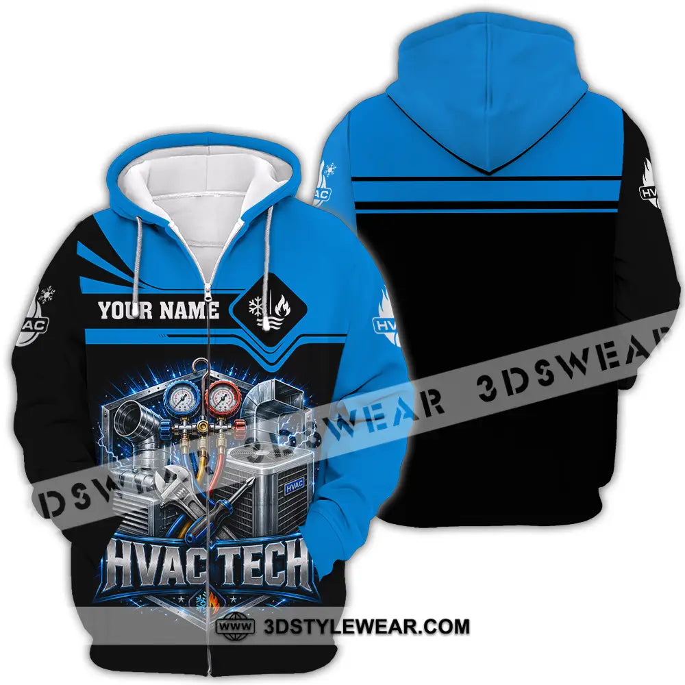 Unisex Shirt - Custom Hvac Tech Shirt - Zipper Hoodie / S - T-shirt