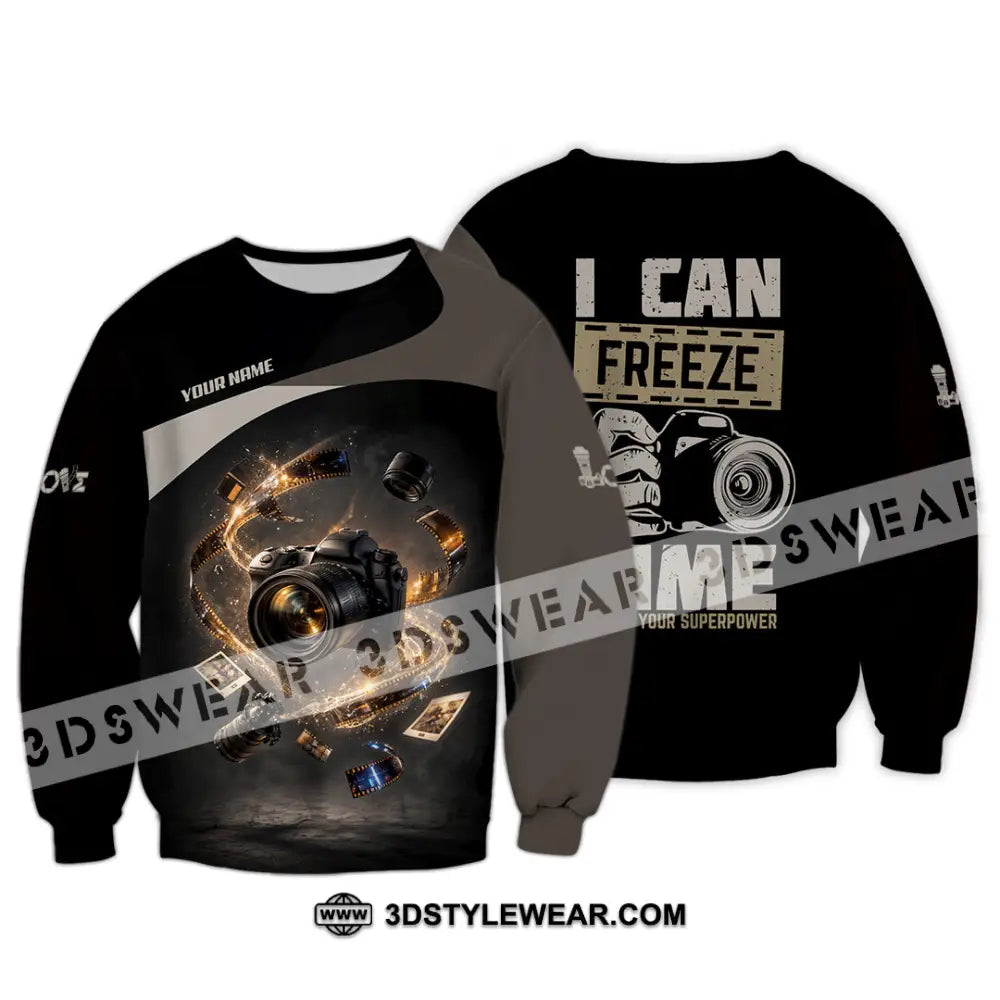 Unisex Shirt - Custom I Can Freeze Time Shirt - Long Sleeve / S - T-shirt
