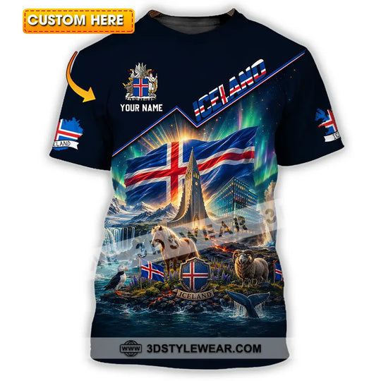 Unisex Shirt - Custom Iceland Shirt style option 1