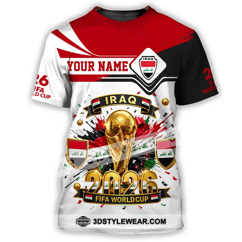 Unisex Shirt - Custom Iraq World Cup 2026 3D Shirt - T-Shirt / S - T-shirt