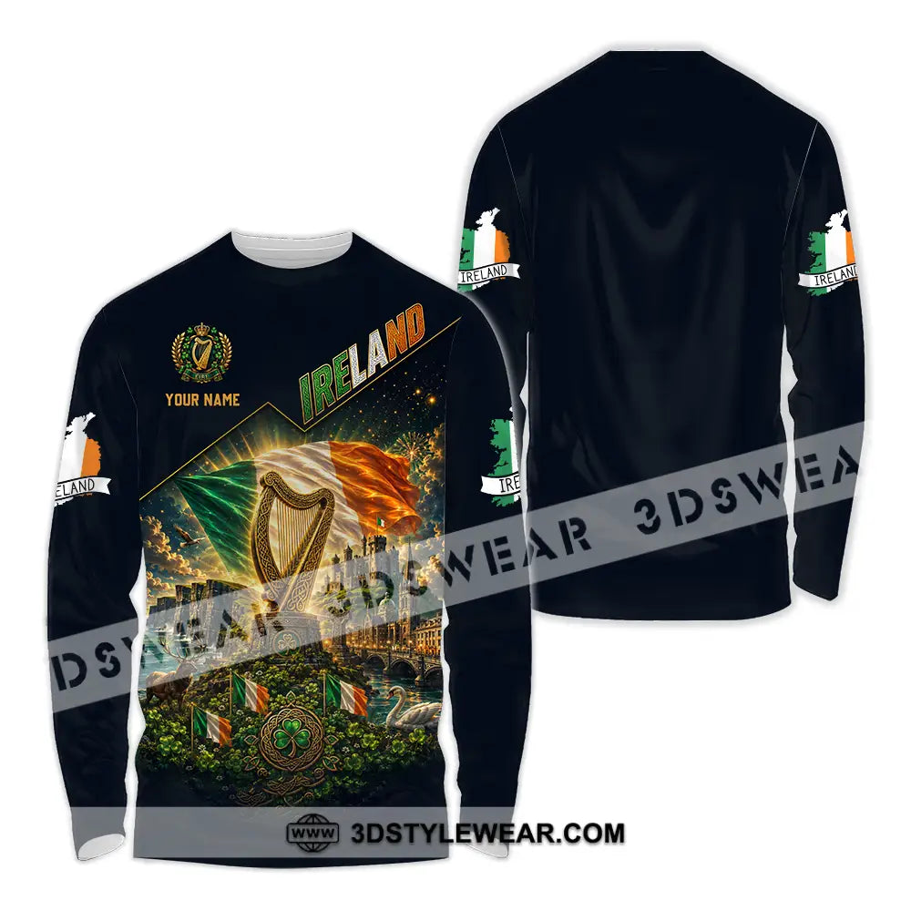 Unisex Shirt - Custom Ireland Shirt - Long Sleeve Shirt / S - T-shirt