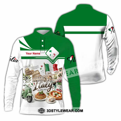Unisex Shirt - Custom Italy Shirt - Long Sleeve Polo / S - T-shirt